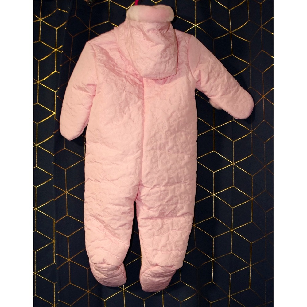 Rothschild‎ NWOT Pink Snowsuit 12 mos Hearts Fur